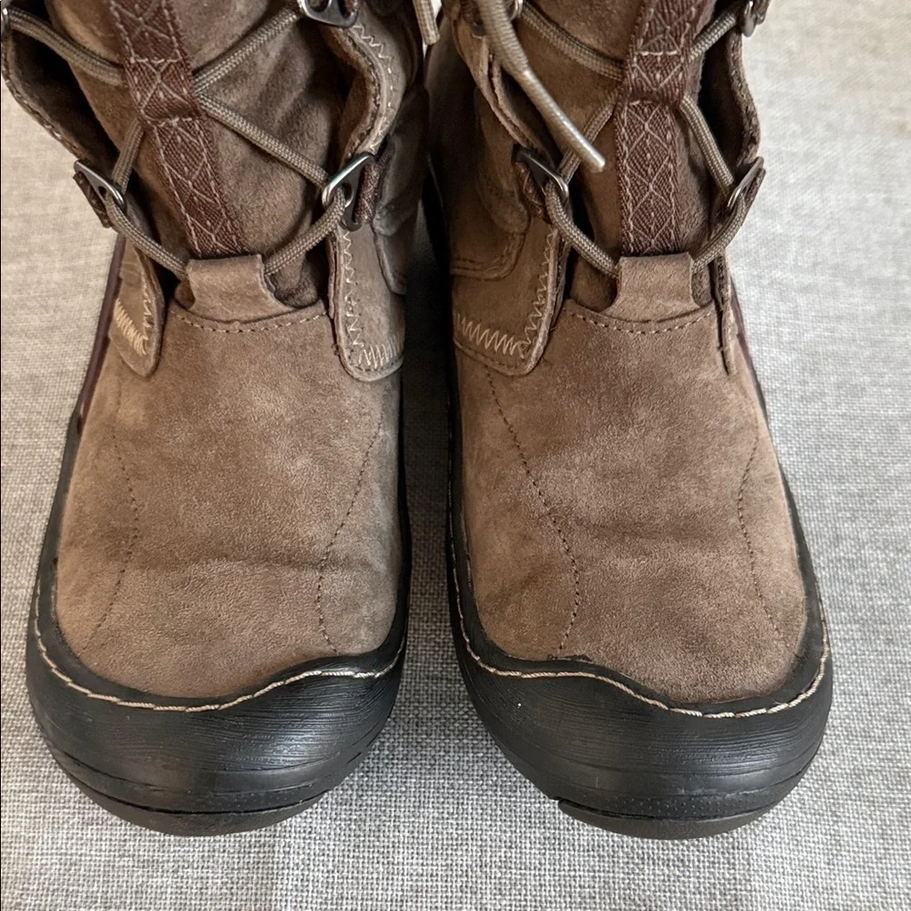 Privo by Clarks Brown leather Fur-Lined Winter Boots
